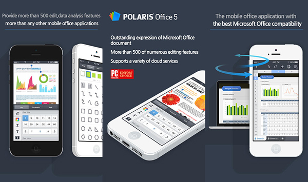 Polaris Office, iOS 7 desteğiyle 5. sürümüne güncellendi