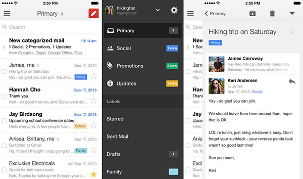 iOS için Gmail, arkaplanda yenileme desteğiyle güncellendi