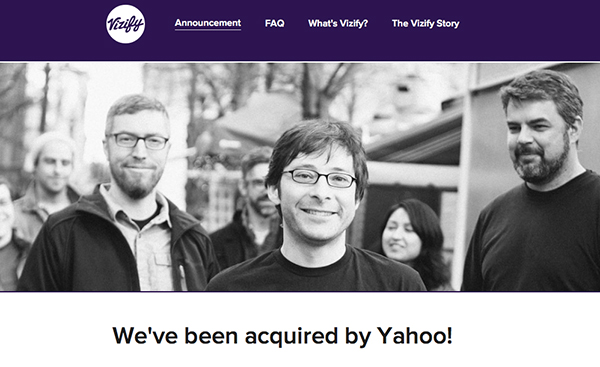 Yahoo, sosyal medya verilerini infografik haline getiren Vizify firmasını satın aldı