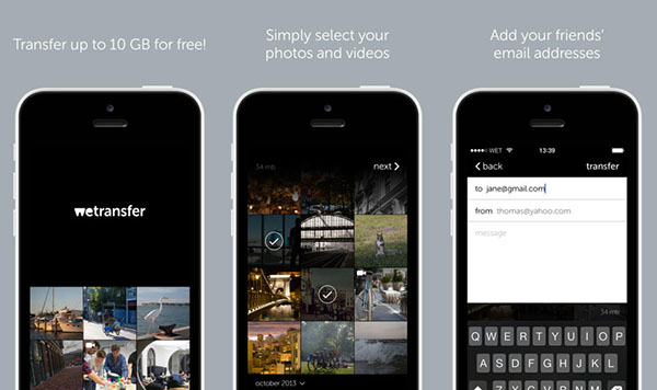 10GB'lık ücretsiz dosya aktarımı sunan yeni iOS uygulaması: WeTransfer