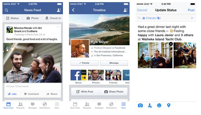 Facebook'un iOS uygulaması yeni özelliklerle güncellendi