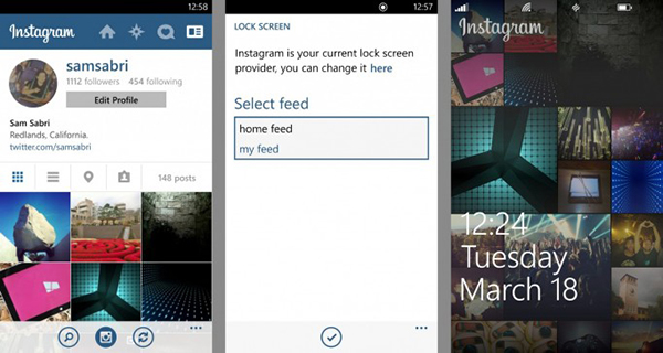 Instagram Beta, Windows Phone tarafında kilit ekranı desteğine kavuştu