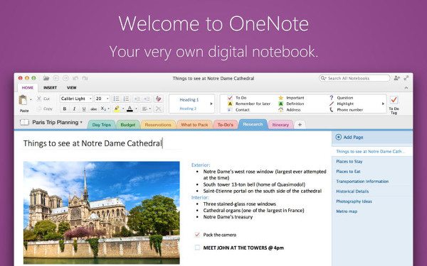 OneNote uygulaması Mac için yayınlandı