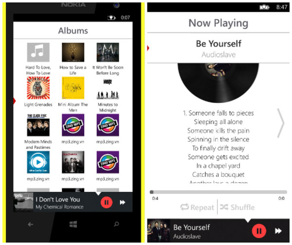 Windows Phone 8 için alternatif bir müzik çalar GoMusic