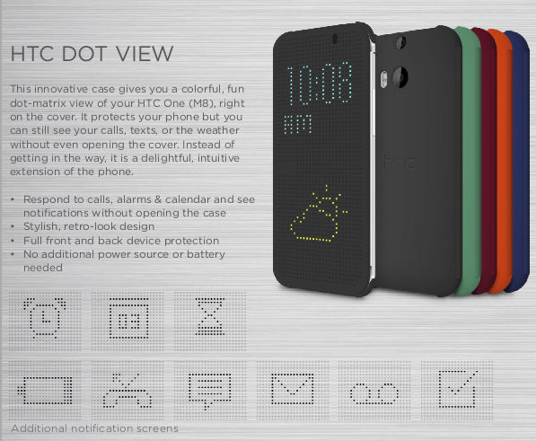 HTC'den yenilikçi özellikleri ile dikkat çeken Dot View kılıf aksesuarı