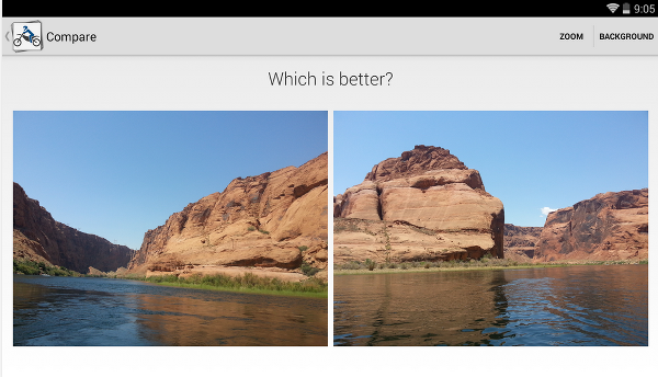 Android için Pic Perfect ile resimlerin kalitesini birbirleri ile karşılaştırın