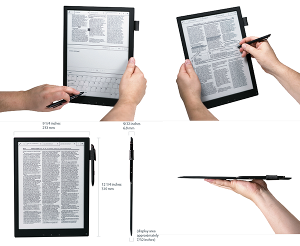 Sony'nin dijital mürekkepli 13.3-inçlik Digital Paper cihazı detaylandı