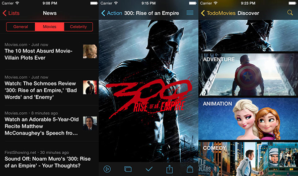 Güncel filmlerin takibi için yeni iOS uygulaması: TodoMovies 3