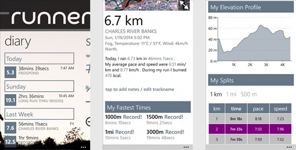 WP8 için geliştirilen GPS temelli egzersiz takip uygulaması Track Runner güncellendi