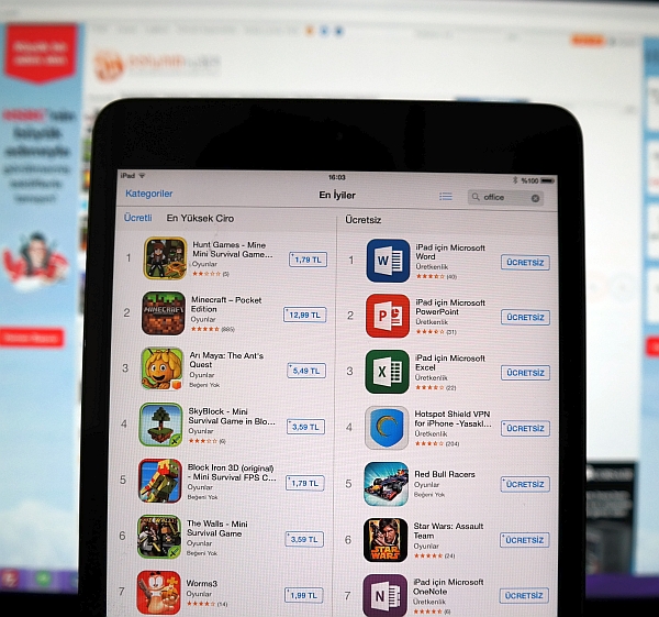 iPad için Microsoft Office uygulamaları, App Store'da zirveye yerleşti
