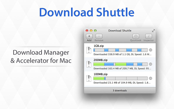 Mac sistemlere özel yeni bir indirme yöneticisi: Download Shuttle