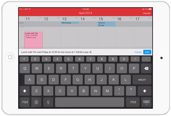 iOS uyumlu takvim uygulaması Fantastical 2, iPad için de kullanıma sunuldu