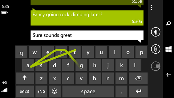 Windows Phone 8.1 geliştirilmiş klavye uygulaması yazma hız rekorunu kırdı