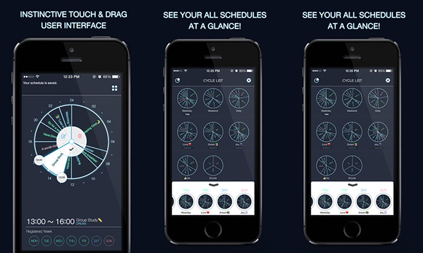 iOS uyumlu zaman yönetim uygulaması 3CYCLE artık ücretsiz