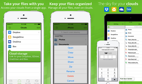 Bulut depolama temelli iOS uygulaması TOP Files Manager Pro, ücretsiz olarak elde edielbiliyor