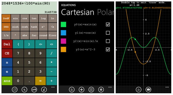 Windows Phone ekosisteminin en iyi bilimsel hesap makinelerinden Grapher Calculator artık ücretsiz