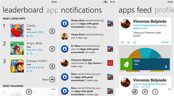 Windows Phone tarafının keşif uygulamalarından App Social güncellendi