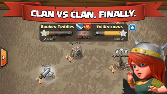 Clash of Clans için Clan Wars güncellemesi yayınlandı