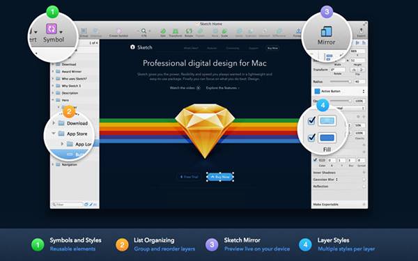 Gelişmiş özellikler sunan Mac uyumlu tasarım uygulaması Sketch'in 3. sürümü kullanıma sunuldu