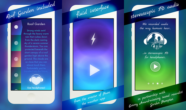 iOS uyumlu rahatlama uygulaması Thunderspace ücretsiz yapıldı