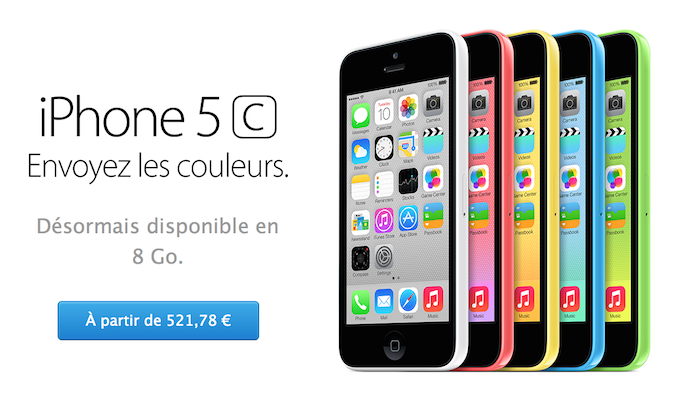 8GB'lık iPhone 5c, Avrupa'nın birçok ülkesinde satışa sunuldu