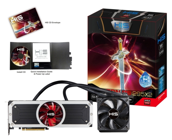 HIS'den referans tasarım Radeon R9 295X2 Liquid Cooler ekran kartı