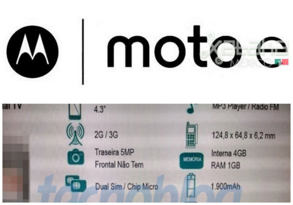 İnceliğiyle dikkat çeken Motorola'nın yeni orta seviye Moto E modeli Meksika'da ortaya çıktı