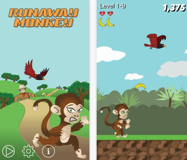 iOS için Runaway Monkey ortalama bir sonsuz koşu eğlencesi sunuyor