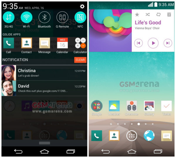 LG G3 arayüz görselleri sızmaya devam ediyor
