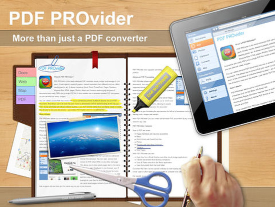 iOS plaformunun PDF dönüştürme araçlarından PDF PROvider kısa bir süreliğine ücretsiz