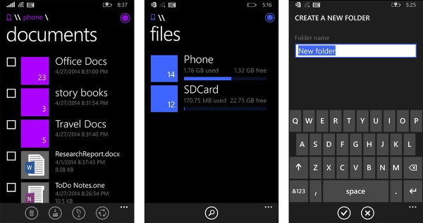 Windows Phone 8.1 için resmi dosya yöneticisi Mayıs sonlarında yayınlanacak