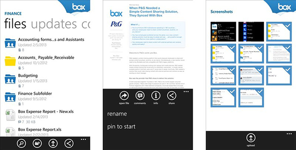 Bulut depolama servisi Box, Windows Phone ve Windows 8.1 uygulamasını yeniledi