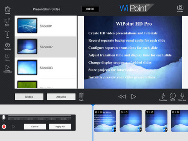 Yüksek çözünürlüklü sunumlar için hazırlanan iPad uygulaması WiPoint HD Pro artık ücretsiz