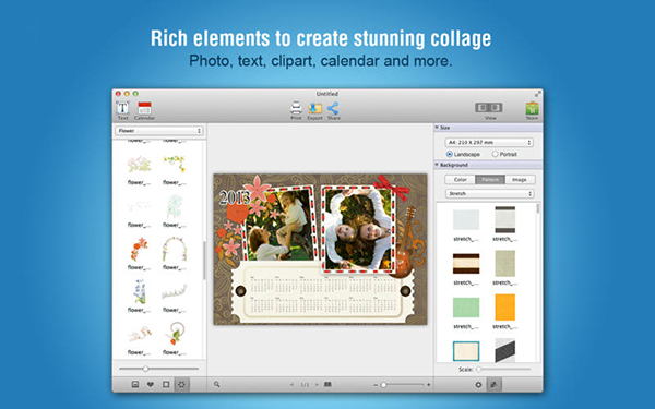Mac uyumlu fotoğraf kolaj uygulaması Picture Collage Maker 3 artık ücretsiz