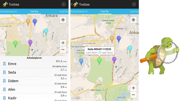 Türk geliştiricilerin gerçek zamanlı konum paylaşma uygulaması: Tosbaa