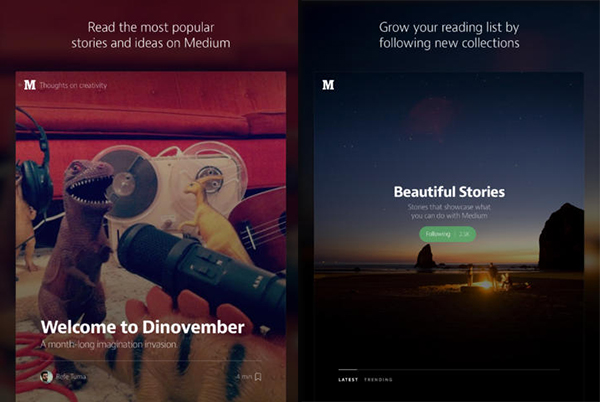 Medium blog platformunun iOS uygulamasına iPad desteği eklendi