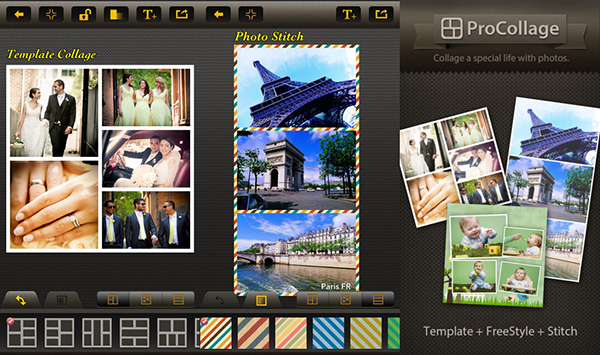 iOS uyumlu fotoğraf kolaj uygulaması ProCollage bugün için ücretsiz