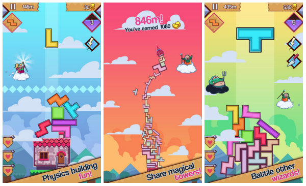Kule inşa etme oyunu 99 Bricks Wizard Academy iOS için indirmeye sunuldu