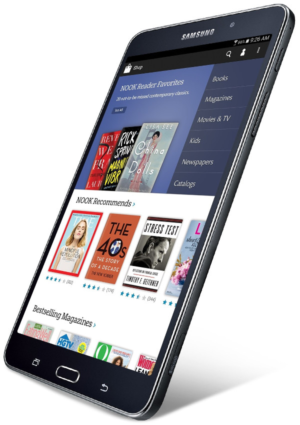 Galaxy Tab 4 Nook tablet serisi resmen duyuruldu