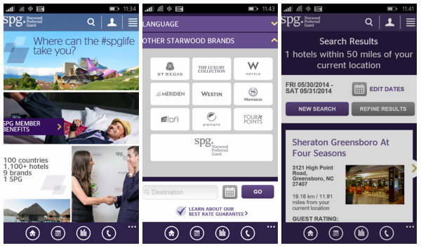 Starwood otel zinciri uygulaması indirmeye sunuldu