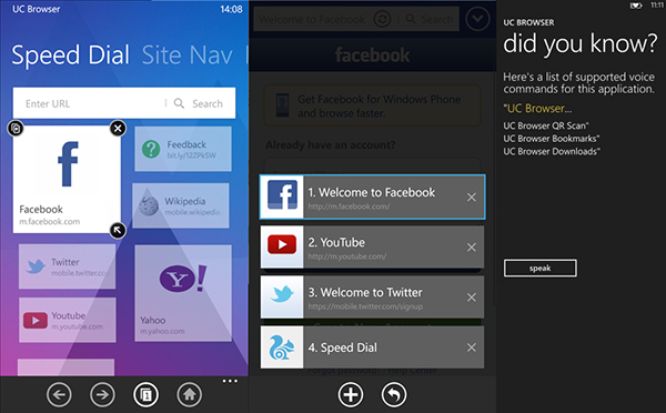 Windows Phone uyumlu internet tarayıcısı UC Browser güncellendi