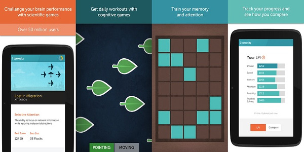 Lumosity, Android uygulamasını indirmeye sundu