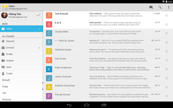 Google stok email uygulamasını Android için yayımladı