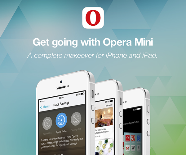 Opera Mini iOS tarafında tasarımsal olarak güncellendi