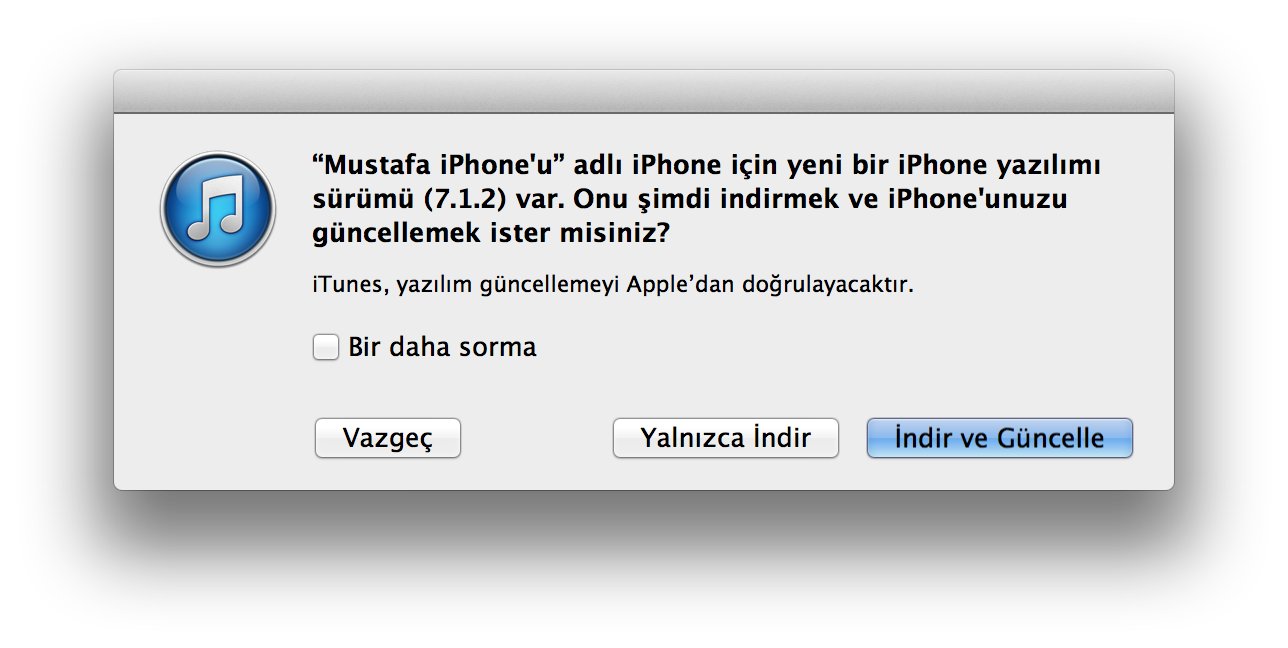 Apple, iOS 7.1.2'yi yayınladı
