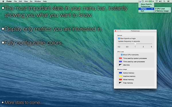 İşlemci ile bellek kullanımı gösteren yeni Mac uygulaması: