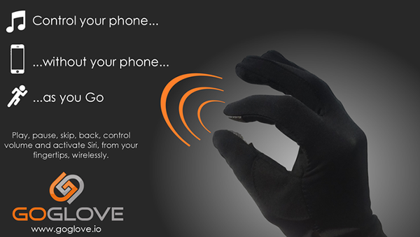 Sporcular için akıllı telefon temelinde müzik değişimini kolaylaştıran eldiven: GoGlove