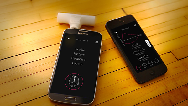 Akıllı telefon temelinde çalışan SandPiper, akciğerin performans ölçümünü portatif hale getiriyor