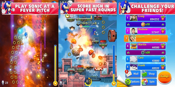 Sonic Jump Fever, iOS ve Android için indirmeye sunuldu
