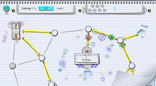 iPad için Atomidoodle periyodik tabloyu temel alan bir bulmaca oyunu